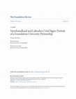 Research paper thumbnail of Newfoundland and Labrador's Vital Signs: Portrait of a Foundation-University Partnership