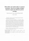 Research paper thumbnail of Observables and unobservables in quantum mechanics: How the no-hidden-variables theorems support the Bohmian particle ontology