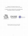 Research paper thumbnail of COMMON AND COMPARATIVE ESOTERICISMS: WESTERN, ISLAMIC, AND JEWISH
Program of the Inaugural Conference of the European Network for the Study of Islam and Esotericism