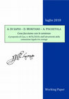 Research paper thumbnail of Cosa facciamo con le sentenze. A proposito di Cass. n. 4676/2018 e dell’ultrattività della comunione legale tra coniugi