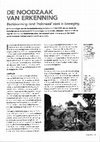 Research paper thumbnail of De noodzaak van erkenning