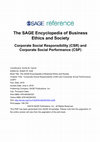 Research paper thumbnail of Corporate Social Responsibility (CSR) and Corporate Social Performance (CSP)