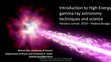 Research paper thumbnail of Introduction to High Energy gamma-ray astronomy techniques and science