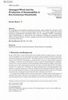 Research paper thumbnail of Unwaged Work and the Production of Sustainability in Eco-Conscious Households