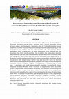 Research paper thumbnail of Pengembangan Industri Prospektif Pengolahan Ikan Tangkap di Kawasan Minapolitan Kecamatan Watulimo, kabupaten Trenggalek