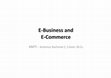 Research paper thumbnail of E-Business and E-Commerce E-Commerce