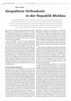 Research paper thumbnail of Gespaltene Orthodoxie in der Republik Moldau