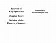 Research paper thumbnail of Sārāvalī of Kalyāṇavarma Chapter Four: Division of the Planetary Sources