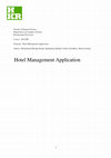 Research paper thumbnail of Program: Hotel Management Application Hotel Management Application