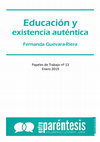 Research paper thumbnail of Educación y existencia auténtica