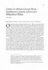 Research paper thumbnail of Oratio in obitum Georgii Bona - Sambucova pocta synovcovi Mikuláša Oláha