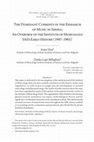 Research paper thumbnail of The Dominant Currents in the Research
of Music in Serbia:
An Overview of the Institute of Musicology
SAS’s Early History (1947–1965)