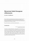 Research paper thumbnail of Recurrent Indo-European Ethnonyms