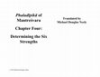 Research paper thumbnail of Phaladīpikā of Mantreśvara Chapter Four: Determining the Six Strengths