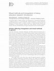 Research paper thumbnail of Mixed methods and triangulation in history education research: Introduction'