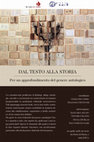 Research paper thumbnail of Dal testo alla storia. Per un approfondimento del genere antologico