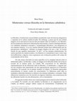 Research paper thumbnail of Misticismo vs Filosofia en la Literatura Cabalistica