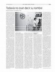 Research paper thumbnail of Todavía no osan decir su nombre. Revolución, presente y sexualidades en Cuba