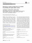 Research paper thumbnail of Beyond clay: towards an improved set of variables for predicting soil organic matter content