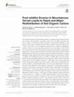 Research paper thumbnail of Post-wildfire Erosion in Mountainous Terrain Leads to Rapid and Major Redistribution of Soil Organic Carbon