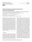 Research paper thumbnail of On the role of soil water retention characteristic on aerobic microbial respiration