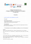 Research paper thumbnail of Programme du colloque international de Lyon « Poétique et politique. Nouvelles lectures d'Euripide » 27-29 juin 2019