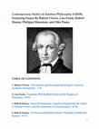 Research paper thumbnail of Contemporary Studies in Kantian Philosophy 4 (2019), Featuring Essays By Robert Clewis, Lisa Frank, Robert Hanna, Philippe Huneman, and Otto Paans (TABLE OF CONTENTS)