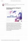 Research paper thumbnail of The EU facing migrations