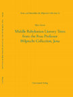 Research paper thumbnail of 2019: Middle Babylonian Literary Texts from the Frau Professor Hilprecht Collection, Jena (TMH 12, Harrassowitz Verlag. ISBN 978-3-447-11256-7)