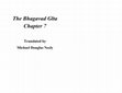 Research paper thumbnail of The Bhagavad Gītā: Chapter 7