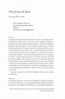 Research paper thumbnail of Otra forma de besar. Traducción, cuerpo y frontera