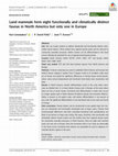 Research paper thumbnail of Land mammals form eight functionally and climatically distinct faunas in North America but only one in Europe