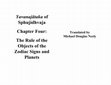 Research paper thumbnail of Yavanajātaka of Sphujidhvaja Chapter 4: The Rule of the Objects of the Zodiac Signs and Planets