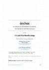 Research paper thumbnail of Editorial de Archai, 27: "O Lado B da filosofia antiga" (Editorial of Archai, issue 27: "The B-Side of Ancient Philosophy"). (PUBLISHED IN 2019).