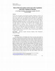 Research paper thumbnail of Role of Elected Landed Aristocrats in the Legislation and Policy Making in Pakistan: A Case Study of Members of the National Assembly (1972-1977) from the Punjab