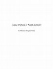 Research paper thumbnail of Aṃśa: Portion or Ninth-portion?