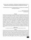 Research paper thumbnail of 2016, vol3, num1. Factores que contribuyen o dificultan la implementación de un ambiente de aprendizaje mediado por dispositivos móviles