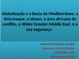 Research paper thumbnail of Globalização e a Bacia do Mediterrâneo, a Síria-Iraque, o Iémen, o arco africano de conflito, o Greater Middle East, e a sua segurança, IUM (Instituto Universitário Militar), 9 de Outubro, 2019 (with important updates and additions)