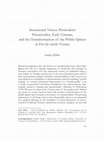 Research paper thumbnail of Sensational Voices: Premodern Theatricality, Early Cinema, and the Transformation of the Public Sphere in Fin-de-siècle Vienna (peer-reviewed)