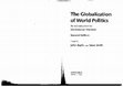 Research paper thumbnail of Baylis john steve smith the globalization of world politics