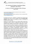 Research paper thumbnail of Em memória do Professor José Manuel Mateo Rodríguez (1947-2019)