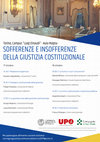 Research paper thumbnail of SOFFERENZE E INSOFFERENZE DELLA GIUSTIZIA COSTITUZIONALE 17.00 // La giustizia resa dalla giustizia costituzionale 18.30 // Intervento conclusivo