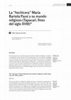 Research paper thumbnail of La “hechicera” María Bartola Paxsi y su mundo religioso (Tapacarí, fines del siglo XVIII)