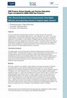 Research paper thumbnail of Research-Based School Improvement: How Highly Effective And Improving Schools In England Apply Research; Paper accepted for AERA 2020 (San Francisco).