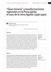 Research paper thumbnail of “Gran minería” y transformaciones regionales en la Puna jujeña: el caso de la mina Aguilar (1936-1990)