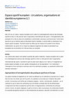 Research paper thumbnail of L'espace sportif européen: circulations, organisations et identité européenne