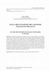 Research paper thumbnail of Sulla declinazione dei cognomi italiani in polacco