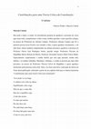 Research paper thumbnail of Contribuições para uma Teoria Crítica da Constituição: o debate