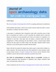 Research paper thumbnail of Call for Papers: Journal of Open Archaeology Data