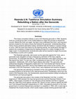 Research paper thumbnail of Online History Simulation: Rwanda U.N. Taskforce Rebuilding a Nation after the Genocide Curriculum